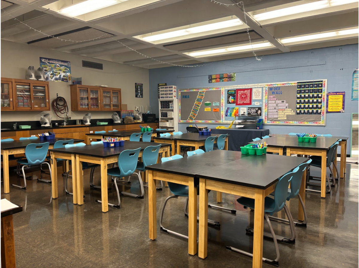 BHS classroom where the new pathway to healthcare course is held. 